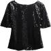 Luxurious Chic Sequined Ladies T-Shirt - Elegant Short Sleeve Streetwear in A-XL - Buy Online on GoSupps.com
