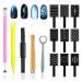 Wishesmar 14 pieces nail art tool magnetic pencil DIY MAGIC 3D Magnet stick set use with CAT EYE GEL powder or nail polish - magnetic pen cat eye pen for ideal cat eyes magical effect pen for cat eyes effect #c