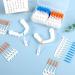 200 Interdental Brushes - Silicone Dental Brushes with Box | Portable Dual-House Floss Sticks for Effective Tooth Cleaning - Green Orange Blue - Buy Online on GoSupps.com