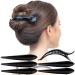 RC Roche 6 pieces of duck beak crocodile hair clip for women girls sheet hair clip alligator strong styling small black
