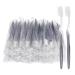 FKYzixeh Grey Handle Toothbrush Bulk Disposable Toothbrushes Individually Packaged Toothbrush for Travel Hotel and Homeless (50 Pack)