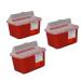 Oakridge One Gallon Sharps Containers with Pop up Lid (3 Pack)