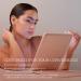 Pose LED Travel Vanity Mirror by Vanity Planet - 3 Color LEDs, Dimmable Ring Light, Touch Sensors, Rechargeable - Blush Pink - Buy Online on GoSupps.com