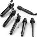 5-in-1 Professional Curling Iron and Wand Set - 0.3 to 1.25 Inch Interchangeable Ceramic Barrel Wand Curling Iron - Dual Voltage Hair Curler Set for All Hair Types with Glove and Travel Case by Xtava