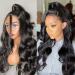 22 Inch HD Transparent Lace Front Body Wave Human Hair Wig for Black Women | Pre Plucked 150% Density Brazilian Body Wave Wig with Baby Hair - Natural Hairline - Buy Online on GoSupps.com