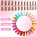 576 Pieces Squares Press on Nails Kit - 24 Colors Medium False Nail Set for DIY Nail Art | Artificial Fake Nail Tips with Nail File (Fresh Style) - Buy Online on GoSupps.com