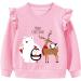 Girls Christmas Jumper Sweatshirt - Santa Claus Reindeer Top | Ages 1-7 Years - Buy Online on GoSupps.com