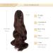 Buy Gairyan 50cm Ponytail Hair Extensions | Long Curly Claw Clip-in Wavy Synthetic Hair - Dark Brown & Dark Auburn - Buy Online on GoSupps.com