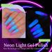 Glow in the Dark Gel Nail Polish Set - Neon Fluorescent Bright Colors with Luminous Effect | 12PCS - Buy Online on GoSupps.com