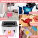 Sinzip Cotton Canvas Makeup Bag 10-Piece Set | Multi-Purpose Travel Toiletry Pouch | DIY Craft & Pencil Bag | Blank Cosmetic Bag with Zipper and Strap | Multicolor 02 - Buy Online on GoSupps.com