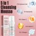 5 in 1 Foaming Cream Cleanser Blackhead Deep Pore Facial Cleansing Mousse Face Cleanser Oily Skin Face Wash with Niacinamide & Hyaluronic Acid Removes Excess Oil Unclogs Pores & Reduces Blackheads - Buy Online on GoSupps.com
