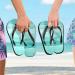 Mnsruu Wooden Flip Flops - Turquoise Green | Luxury Travel & Spa Footwear for Men & Women - XS Size - Buy Online on GoSupps.com