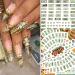 Dollar Sign 3D Nail Art Stickers - 12 Sheets Gold Self Adhesive Decals for Luxury Manicure Designs - Buy Online on GoSupps.com