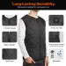 UpstartTech Heated Vest for Men & Women - USB Electric Jacket with 3 Temperature Settings & 5 Heating Areas - Washable Skiing Jacket in Light Black - Buy Online on GoSupps.com