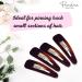 Parcelona French Mini Set of 4 Small Celluloid Acetate Snap Hair Clips - Tortoise Shell Brown - Made in France - Buy Online on GoSupps.com