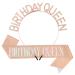 Didder Birthday Crowns for Women  Rose Gold Birthday Queen Sash & Birthday Tiara Set  Birthday Tiara for Women Birthday Crown Princess Crown Birthday Girl Headband Happy Birthday Accessories Birthday Queen Rose Gold