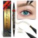 Imethod microblading eyebrow pencil-Eyebrow Pencil 2-in-1 dual-ended eyebrow pencil with 3-tine-micro fork tip applicator & precise brush tip creates natural eyebrows light brown 01 light brown