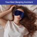 100% Pure Mulberry Silk Eye Mask for Side Sleepers | Soft Cooling Blackout Sleep Mask | Adjustable Large Size for Men & Women - AFFLAT (Navy Blue - Buy Online on GoSupps.com