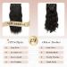Feshfen Clip-In Extensions - 4PCs 50cm Synthetic Wavy Hair Extensions for Women - Natural Black 180g - Buy Online on GoSupps.com