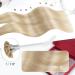 Buy Moresoo 35cm U Tip Hair Extensions - Real Hair #P18/613 Ash Blonde & Platinum Invisible Keratin Bonding 0.8g/s 40g Total - Buy Online on GoSupps.com