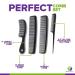 Mars Wellness Professional Comb Set - USA Made Fine Tail Combs for Hair Styling - 4 Piece Set Black - Buy Online on GoSupps.com