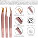 PHLASH TOOLS Pack of 3 Eyelash Extension Tweezers Set - Japanese Stainless Steel Kit with Curved & Straight L-Type Tweezers - Volume Eyelash Set (Cream) - Buy Online on GoSupps.com
