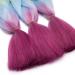 Tess Braids Extensions - Blue Jumbo Braids 60cm | KanCalon Kunsthaar for Box Braids | Ombre Hair Braid 100g (Orange/Blue/Red) - Buy Online on GoSupps.com
