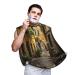 Italian Old Street Print Beard Bib Apron For Men Beard Hair Catcher For Men Shaving Trimming Beard Cape Cloth Black