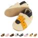 Baby Shoes Soft Leather Baby Shoes Baby Boy Shoes Baby Boys Girls Sneakers First Walking Shoes Non-Slip Rubber Soles Newborn Cartoon Prewalker Sneakers 0-24 Months 12-18 Months Beige Deer