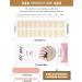 Kalolary 20PCS Luminous Glitter Gel Nail Polish Strips - Glow in the Dark Adhesive Full Wrap Stickers with Nail File - Cream White - Buy Online on GoSupps.com