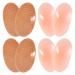 Iwowhero 4 pairs non-slip shoulder pads made of silicone self-adhesive push-up pads shoulder silicone upholstery Non-shoulder cushion anti-shouldered Miss structured dress invisible 13x8x2.5cm
