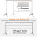 Adjustable 10Ft Wide Backdrop Stand Kit with Clamps and Carry Bag - Photo Video Studio Background Support System 6.5X10Ft - Buy Online on GoSupps.com