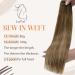 LAAVOO Real Hair Sew-In Extensions | 35cm Balayage Brown Ombre Weft | Remy 80g #8/16/8 - Buy Online on GoSupps.com