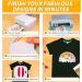 HTVRONT Dark Fabric Heat Transfer Paper - 10 Sheets 8.5x11 - Inkjet Printable Vinyl for Wash Durable Iron-On Transfers - Buy Online on GoSupps.com