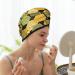 Super Absorbent Bee Honey Microfiber Hair Towel Wrap for Women | Quick Dry Coral Velvet Cap for Long Curly & Thick Hair - Buy Online on GoSupps.com
