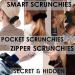 BSEKT Zipper Scrunchies Pocket Secret Velvet Hair Ties Bracelet for Apple AirPods - Black 3PCS - Buy Online on GoSupps.com