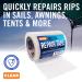 Repair Tape Fabric Repair Boat Covers Canvas Repair Tape Pop Up Camper RV Awning Repair Tape Tarp Canopy Tear & Vinyl Waterproof Bimini Tops Sail Air Mattress Patch Kit 30FTx3 Clear Heavy Duty - Buy Online on GoSupps.com