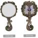 GUIREPTY Portable Decorative Mirror Antique Mirror 1 Set Retro Handheld Mirror Oval Vanity Mirror Personal Vanity Mirrors Retro Makeup Mirror Antique Hair Comb Decorative Mirror Comb Hair - Buy Online on GoSupps.com
