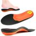 Full Length Metatarsal Arch Support Shock Absorption Orthotic Insole Insert for Flat Feet Plantar Fasciitis Relieve Foot Soreness Unisex Suitable Athletic Work Shoes(Size:UK-12 Length:12" Black) UK-12-30.5CM--12" Black