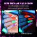 Morovan Glow in the Dark Dip Powder Nail Set - 12 Colors, French Manicure Starter Kit - Buy Online on GoSupps.com