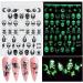 Halloween Nail Art Stickers Glow in The Dark Nail Decals 3D Self-Adhesive Fluorescent Nail Stickers Skull Spider Witch Ghost Pumpkin Bat Snake Nail Design Halloween decorations - Buy Online on GoSupps.com