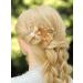 Gold Floral Wedding Hair Vine with Pearls - Bridal Headpiece for Women and Girls - Buy Online on GoSupps.com