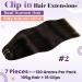 Laavoo Real Hair Clip-In Extensions - Brown Remy Hair 60cm 120g #2 | Premium Quality for Luxurious Volume - Buy Online on GoSupps.com