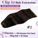 Buy Laavoo Clip-In Hair Extensions | 60cm Real Brown Hair 135g Double Tress 7pcs - International Shipping - Buy Online on GoSupps.com