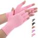 Duerer Arthritis Gloves Compressions Gloves Women and Men Relieve Pain from Rheumatoid RSI Carpal Tunnel Hand Gloves for Dailywork Hands and Joints Pain Relief(Pink L) L Pink