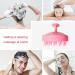 LONOIIEN Scalp Massager - Soft Silicone Curly Hair Brush for Shower | Lightweight Portable Scrubber for Dry Dandruff | Suitable for Girls, Teens, Kids, Men - Pink - Buy Online on GoSupps.com