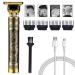 A rechargeable grooming kit for men that includes a beard trimmer and hair clippers equipped with 4 limit combs for various cutting lengths. This professional set is designed for barbers and makes an