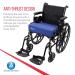 Dynarex Ever-Soft Anti-Thrust Gel-Foam Wheelchair Cushion - 300lb Capacity - Blue/Grey - 20x16x4x2 - Corrective Support - Buy Online on GoSupps.com