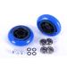 Rollerex VXT500 Inline Skate Wheels (2-Pack w/Bearings, spacers and washers) (Use on Hockey Roller Blades) - Can Be Used As RipStik Wheel Replacements Deep Sea Blue 76mm