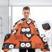 Waterproof Barber Cape - Owl Orange & Cheetah Haircut Bib for Men & Women | Unisex Hair Cutting Cape - Buy Online on GoSupps.com